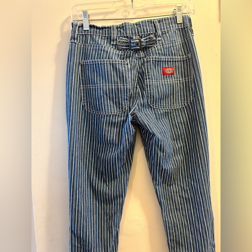 Dickies Blue and White Pinstripe Carpenter Pants